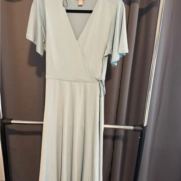 H&M | Dresses | Hm Cream Flutter Sleeve Midi Dress For Weddings | Poshmark